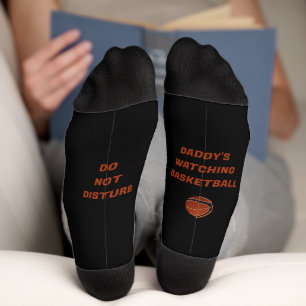 Basketball & Fun Text Socks