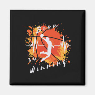 Basketball Funny Born To Be Winning Sports Design  Magnet