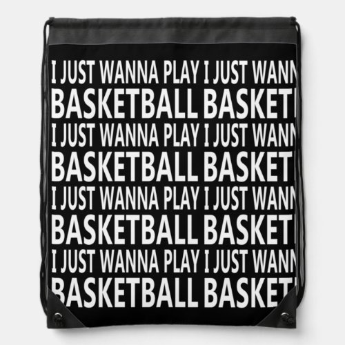 basketball funny sayings drawstring bag