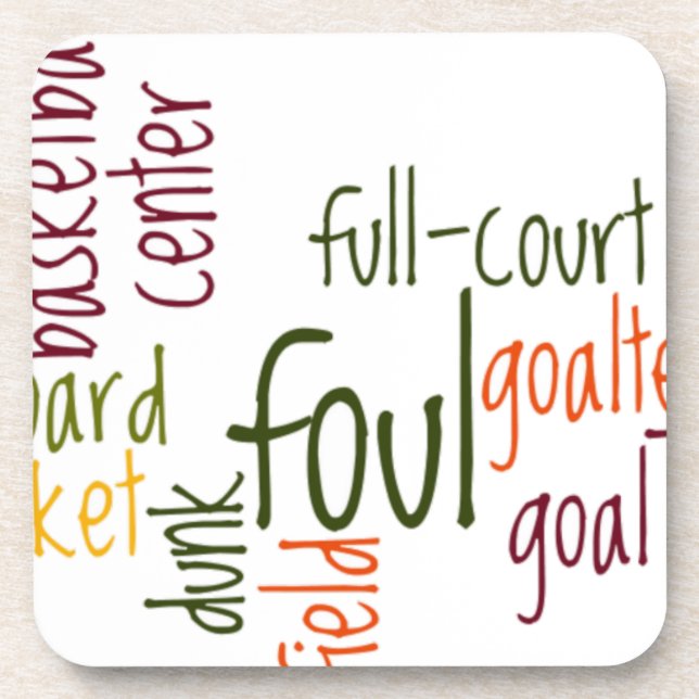 Basketball Game Beautiful amazing text quote  Beverage Coaster (Front)