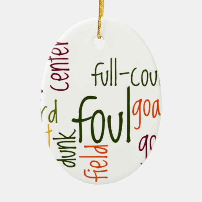 Basketball Game Beautiful amazing text quote  Ceramic Ornament (Front)