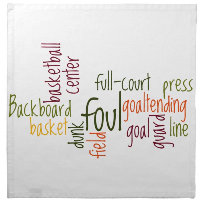 Basketball Game Beautiful amazing text quote  Napkin (Front)