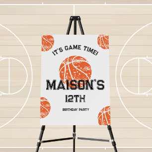 Basketball Game Birthday Party Welcome Sign