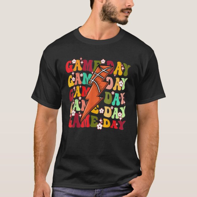 Basketball Game Day Team Sports Basketballl Mom Ga T-Shirt (Front)