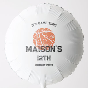 Basketball Game Monogram Birthday Party Balloon