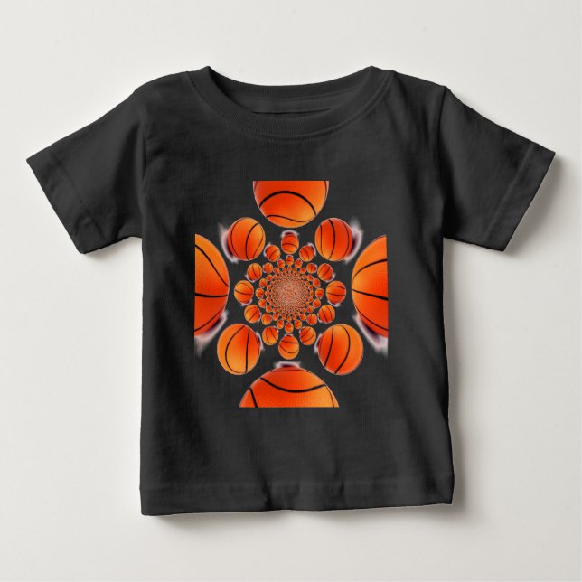 Basketball Game of Champions: Court Vision Kaleida Baby T-Shirt (Front)
