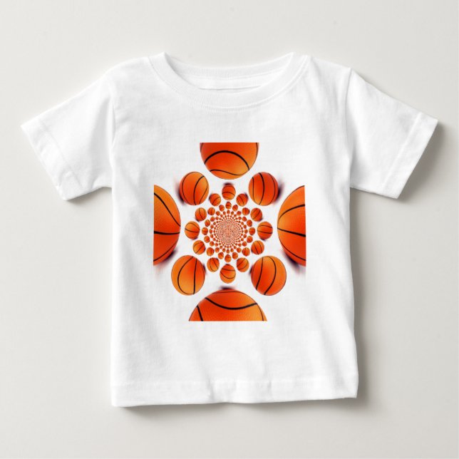 Basketball Game of Champions: Court Vision Kaleida Baby T-Shirt (Front)