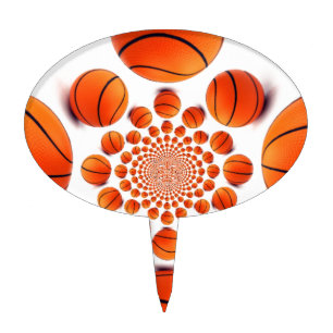 Basketball Game of Champions: Court Vision Kaleida Cake Topper