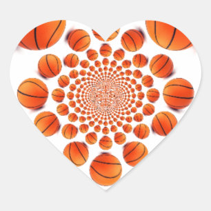 Basketball Game of Champions: Court Vision Kaleida Heart Sticker