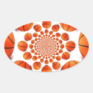 Basketball Game of Champions: Court Vision Kaleida Oval Sticker