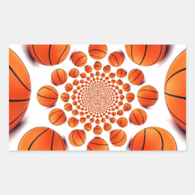 Basketball Game of Champions: Court Vision Kaleida Rectangular Sticker (Front)
