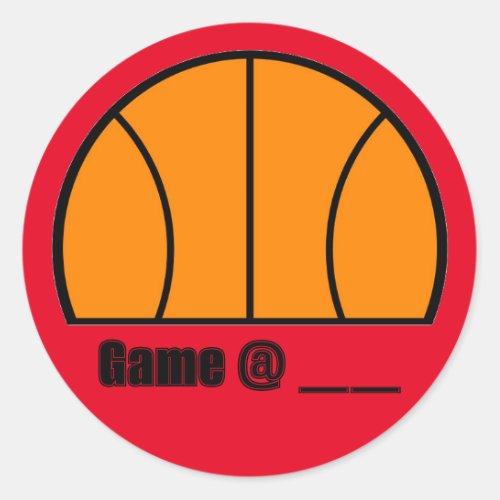 Basketball Game Time Sticker