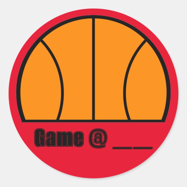 Basketball Game Time Sticker (Front)