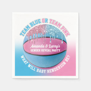 Basketball Gender Reveal Napkins