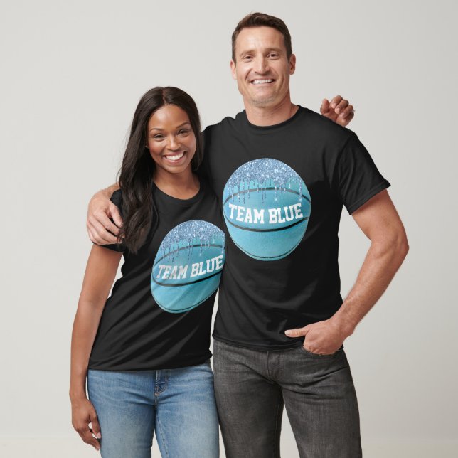 Basketball Gender Reveal Team Blue T-Shirt (Unisex)