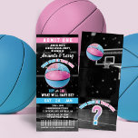 Basketball Gender Reveal Ticket Invitation<br><div class="desc">This Basketball Gender Reveal Ticket is the perfect invite for your basketball gender reveal party!</div>