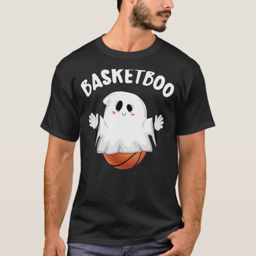 Basketball Ghost BasketBoo Basketball   Halloween T_Shirt