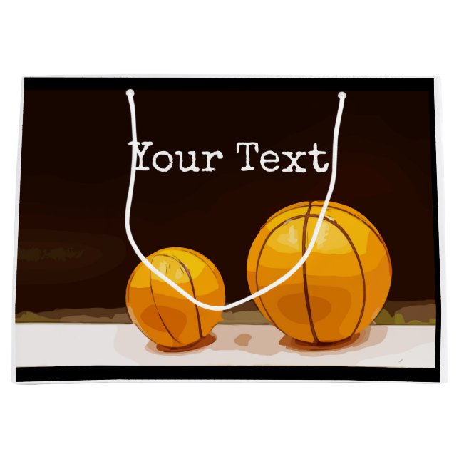 Basketball Gift bag on black background (Front)