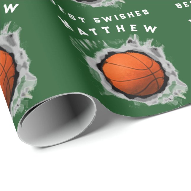 Basketball Gift Wrapping Paper (Roll Corner)