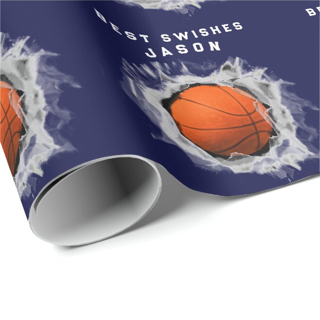 Basketball Gift Wrapping Paper (Roll Corner)