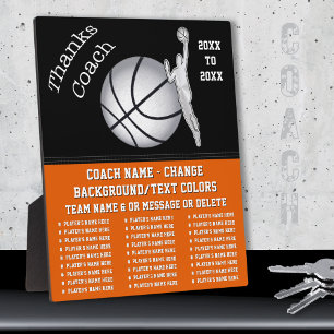 Basketball Gifts for Coaches. Basketball Coach Plaque