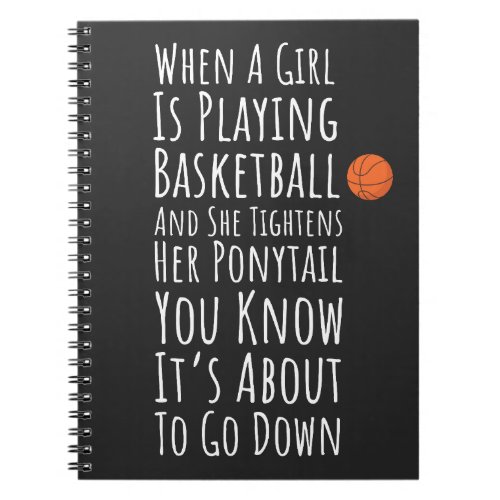 Basketball Gifts For Teen Girls Notebook
