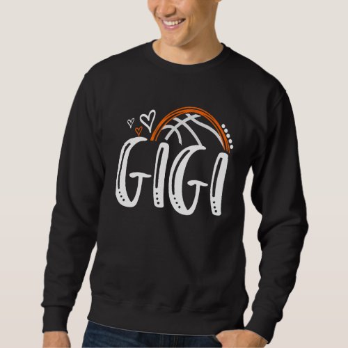 Basketball GIGI Distressed Ball Hearts Sweatshirt