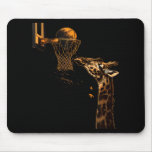 Basketball Giraffe Animal Art Basketball Lover Sla Mouse Pad