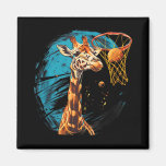Basketball Giraffe Artwork Animal Art Basketball L Magnet
