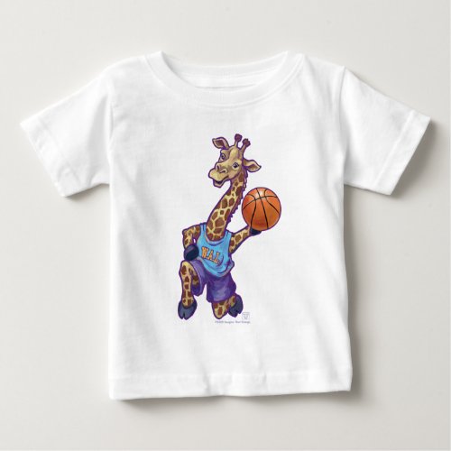 Basketball Giraffe Infant T_Shirts