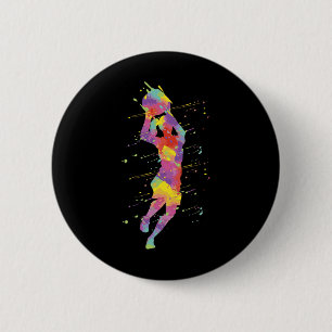 Basketball Girl 2 Button