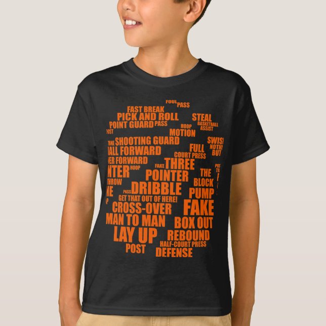 Basketball  - Girl B-ball Typography Tee (Front)