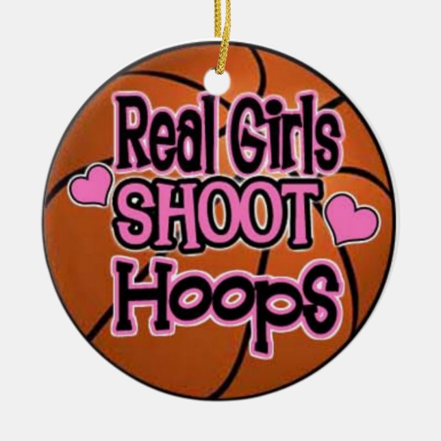 basketball girl ceramic ornament (Front)