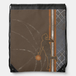 Basketball Girl Drawstring Backpack