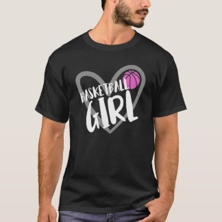 Basketball Girl Heart T-Shirt