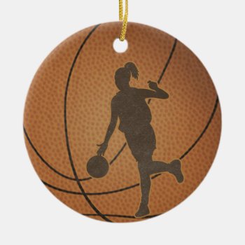 Basketball Girl Ornament by ElizaBGraphics at Zazzle