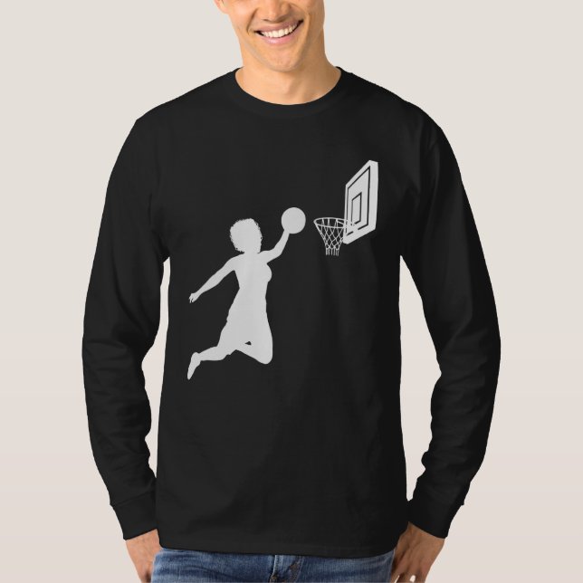 Basketball Girl Slam Dunk Basketball  Basketball T-Shirt (Front)