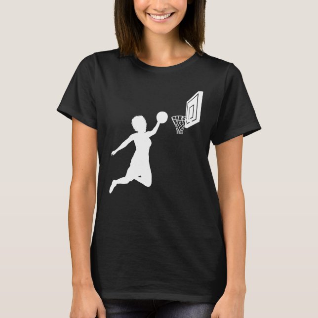 Basketball Girl Slam Dunk Basketball  Basketball T-Shirt (Front)