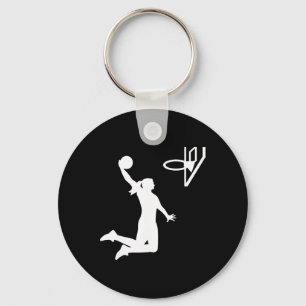 Basketball girl woman  keychain