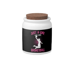Basketball Girl Women Candy Jar