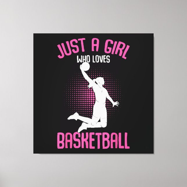 Basketball Girl Women Canvas Print (Front)