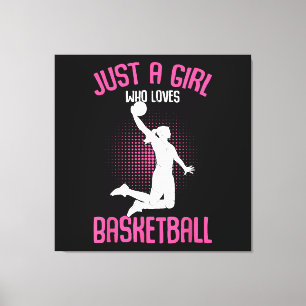 Basketball Girl Women Canvas Print