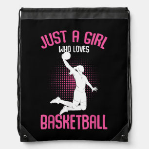 Basketball Girl Women Drawstring Bag