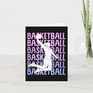 Basketball Girl Women Kids 1 Card