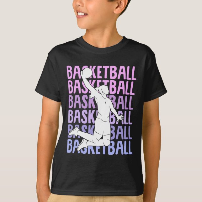 Basketball Girl Women Kids 1 T-Shirt (Front)
