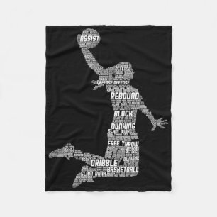 Basketball Girl Women Kids Girls  Fleece Blanket
