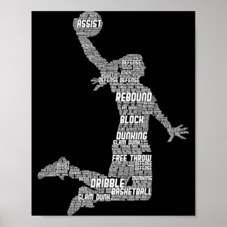 Basketball girl women kids girls poster