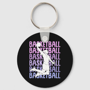 Basketball Girl Women Kids  Keychain