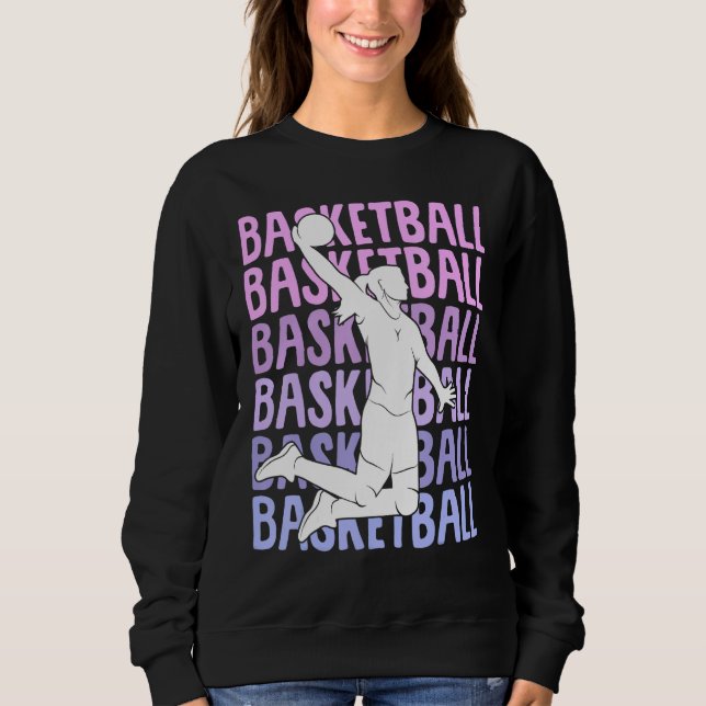 Basketball Girl Women Kids Sweatshirt (Front)