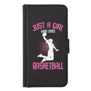 Basketball Girl Women Samsung Galaxy S5 Wallet Case